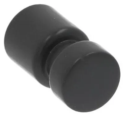Zdjęcie produktu dla Klamka do mebli wykonana z zamaku. Średnica: 15 mm. Wykończenie: matowy, czarny lakier