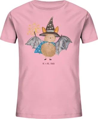 Produktbild von Mr. & Mrs. Panda Kindershirt Fledermaus Zauberer 9-11 Jahre (134/146) - Baumwolle Pink - Geschenk, Kleinkinder T-Shirt, Kleinkind, Teenager, Baumwolle Kinder, Frauen, Magier