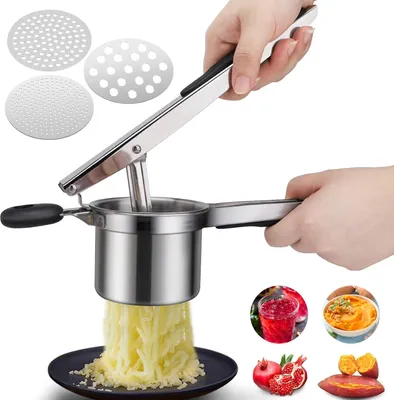 Produktbild von Kartoffelpresse mit wechselbaren Scheiben für Gemüse- und Obstpüree