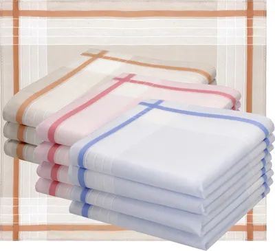 Produktbild von Betz 12 Stück Damen Stoff Taschentücher Set Selma Größe ca. 28x28 cm 100% Baumwolle Farbe - Dessin 5 Selma