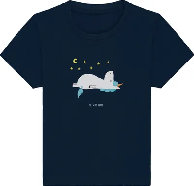 Produktbild von Mr. & Mrs. Panda  T-Shirt Einhorn Sternenhimmel 12. - 18. Monat - French Navy - Geschenk, Verrückt, Unicorn, Babyshirt, Sterne, Einhörner, Baby, Shirt, Oberteil