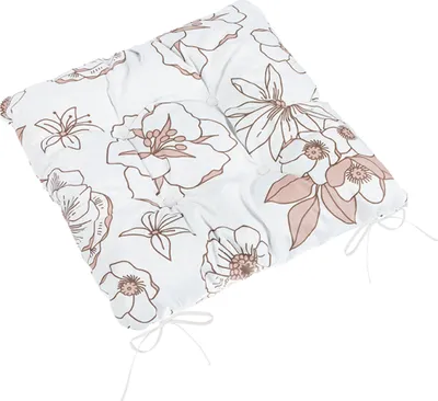 Produktbild von Adéla gesteppter Sitz - 40x40 cm - Lachs, Weiß