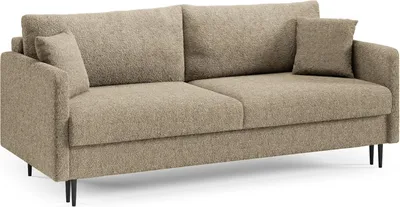 Zdjęcie produktu dla LIKMA Rozkładana Kanapa Mara Jasnobrązowa 209x93x92 cm z Funkcją Spania, Pojemnikiem na Pościel, Sofa w Tkaninie Lambi 10