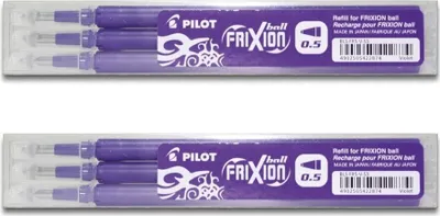 Produktbild von Pilot Frixion Ball Ersatzminen 0.5 violett - 6er-Set