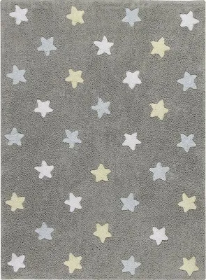 Produktbild von Lorena Canals Stars, Mehrfarbig, Muster, Baumwolle, Baumwolle, Rechteckig, Drinnen