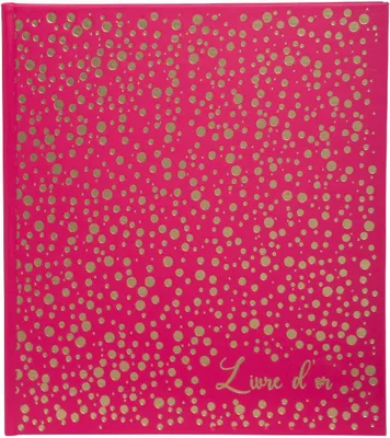 Image de Exacompta 386E Livre d'or 140 pages 21x19cm framboise 'Plum' dorée