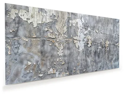 Produktbild von Glasbild 60x30cm in XXL für Wohnzimmer, Schlafzimmer Motiv Abblätternde Wand