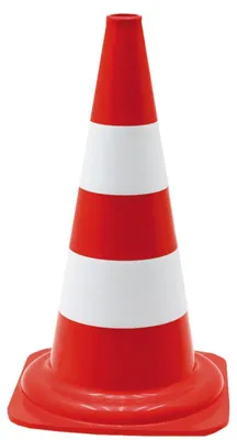 Obrázek produktu pro Dopravní kužel 50 cm vysoký červený/bílý