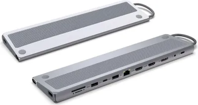 Zdjęcie produktu dla Ewent EW1150, Przewodowa, USB 3.2 Gen 1 (3.1 Gen 1) Type-C, 4,5 W, 10,100,1000 Mbit/s, Aluminium, SD