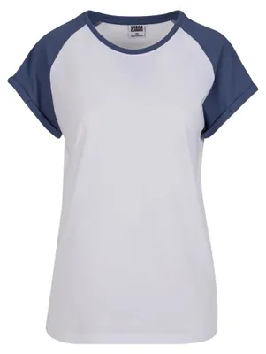 Immagine prodotto di Urban Classics - T-shirt da donna con maniche raglan TN770 (5XL) (bianco/grigio-blu)