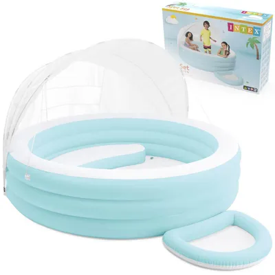 Obrázok produktu pre Nafukovací detský bazén so strechou 277x221 cm INTEX 57195