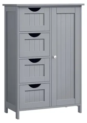 Produktbild von Grauer Badezimmerschrank – Aufbewahrungsschrank – MDF – 30 x 55 x 82 cm