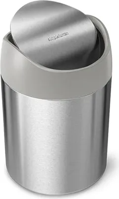 Produktbild von simplehuman CW2084, 1,5 l, Rund, Kunststoff, Edelstahl, Gebürsteter Stahl, Grau, Manuell, 12,7 cm