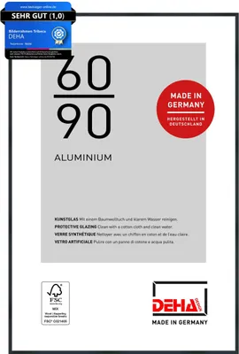 Produktbild von DEHA Design Aluminium Bilderrahmen Tribeca, 60x90 cm, Struktur Schwarz Matt