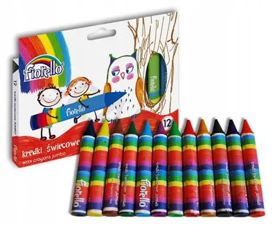 Produktbild von Fiorello Wachsmalstifte JUMBO Kinder Set 12 Farben