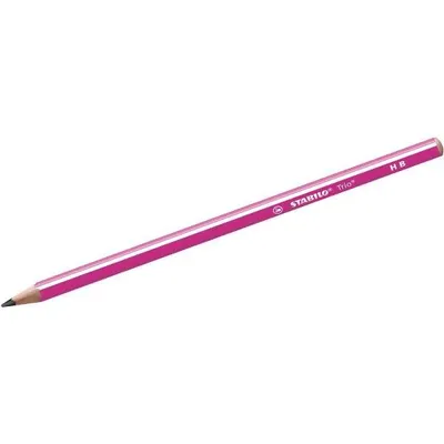 Image de Crayon scolaire triangulaire - Porte-mines Trio STABILO rose - Stylo simple - dureté HB