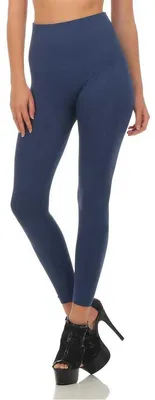 Produktbild von Damen Leggings Hochbund Bauchweg Mieder Miederhose; Dunkelblau S/M