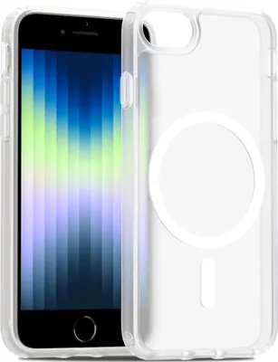 Obrázek produktu pro Magnetické pouzdro pro iPhone 7 / 8 / SE 2020 / SE 2022, kompatibilní s MagSafe, matná průsvitná zadní strana, odolné proti nárazům Průhledná