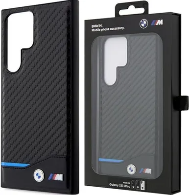 Produktbild von Kožené pouzdro BMW Carbon Hardcase pro Samsung Galaxy S23 Ultra Black