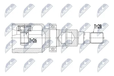 Produktbild von NTY Gelenksatz Antriebswelle Vorne Rechts für VOLVO V70 III (135) NPW-VV-078