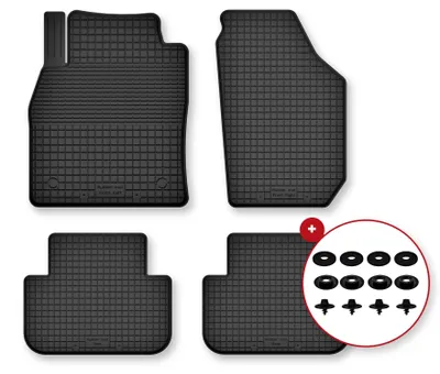 Produktbild von Gummi-Fußmatten für Fiat Freemont 2011-2016 – 4-tlg, Schwarz, Semi-Universal, angepasst – Wielganizator Semi-Universal
