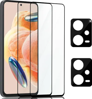 Produktbild von 2-Pack Xiaomi Redmi Note 12 Pro Displayschutzfolie & 2-Pack Kameraschutz - Gehärtetes Glas 9H - Super Qualität 3D