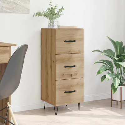 Zdjęcie produktu dla Maison Exclusive – kredens Artisan z dębu 34 x 34,5 x 90 cm Materiał drewnopochodny