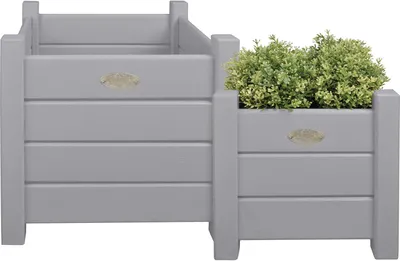 Immagine prodotto di Set di vasi quadrati Esschert Design, grigio, taglia S/L; codice prodotto CF31G