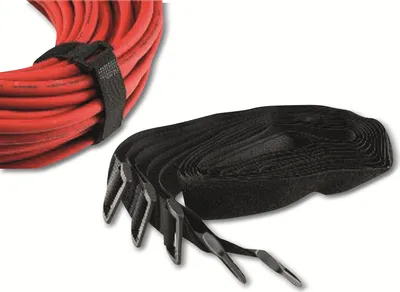 Produktbild von ChiliTec 22937 Klettband mit Öse, 5er Pack 80x3cm, schwarz