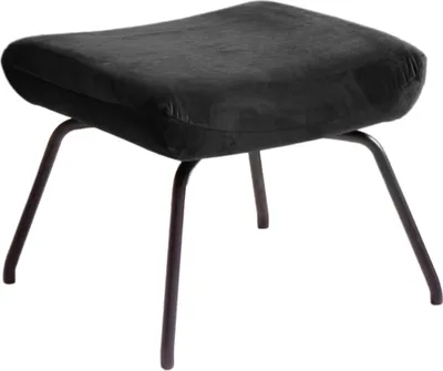 Produktbild von KAWOLA Hocker LOTTE Polsterhocker velvet schwarz