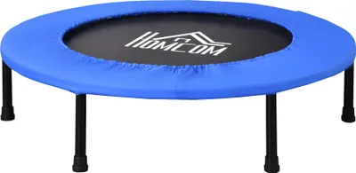 Produktbild von HOMCOM Fitness Trampolin Ø91 cm Mini Trampoline mit rutschfesten Füßen Trampolin 100kg Belastbar für Erwachsene Trampoline für Indoor Outdoor Jumping