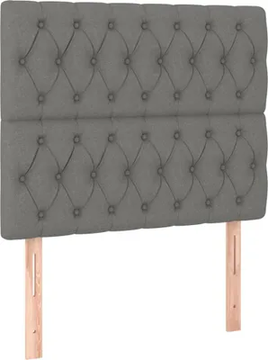Produktbild von vidaXL Kopfteil Dunkelgrau 100 x 7 x 118/128 cm Stoff