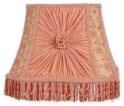 Produktbild von Lampenschirm, viktorianischer Stil, quadratisch, 30 cm - Rosa - Stoff