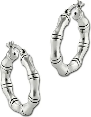 Produktbild von SilberDream Damen Ohrringe Bambus Creolen 925 Silber Echt-Schmuck - hochwertiger Marken-Artikel ideal als Geschenkidee für Geburtstag Hochzeit D2SDO67232