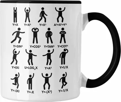 Produktbild von Trendation - Mathe Gleichungen Lustige Tasse Geschenk Mathelehrer Mathematik Spruch (Schwarz)
