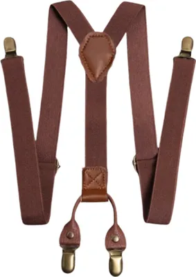 Immagine prodotto di Bretelle elastiche da uomo marroni, robuste ed eleganti per i pantaloni