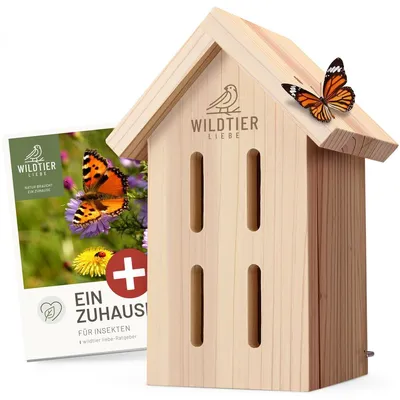 Produktbild von Schmetterlingshaus aus wetterfestem Massivholz für den Garten