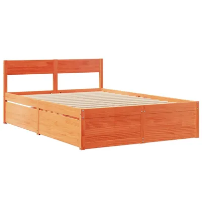Obrázek produktu pro vidaXL Postel z masivu bez matrace vosk hnědá 120x200 cm borovice