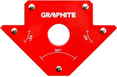 Zdjęcie produktu dla GRAPHITE Spawalniczy kątownik magnetyczny 102 x 155 x 17 mm, udźwig 22.7 kg