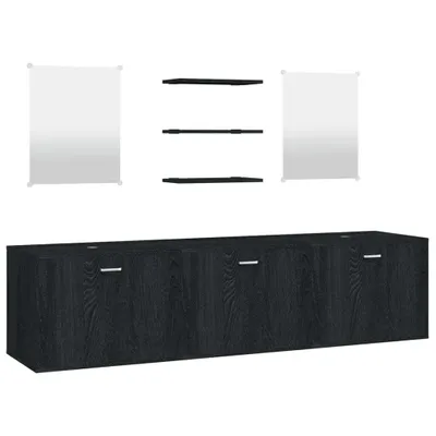 Zdjęcie produktu dla VidaXL 242565, Czarny, Drewno, 6 szt.