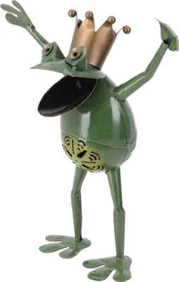 Produktbild von Deko Frosch aus Metall - Design 3, Grün, 27*25*12 cm, Dekoration Fürs Kinderzimmer