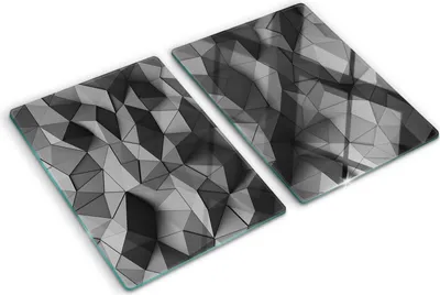 Obrázok produktu pre Sklenená ochranná doska – Kryt varnej dosky – Kryt na indukčnú dosku – 2x40x52 cm – Rýchle čistenie – Tvrdené sklo – 3D