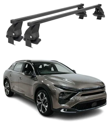 Produktbild von Menabo Dachträger Grundtäger für Citroen C5 X 2022-2025 50kg Stahl Schwarz 2 tlg, KI-generiertes Bild
