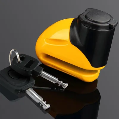 Image de Antivol de disque de frein de moto, boulon en acier, jaune, 5,5 mm