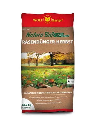 Produktbild von Wolf-Garten Natura  Rasendünger Herbst für 280 m²