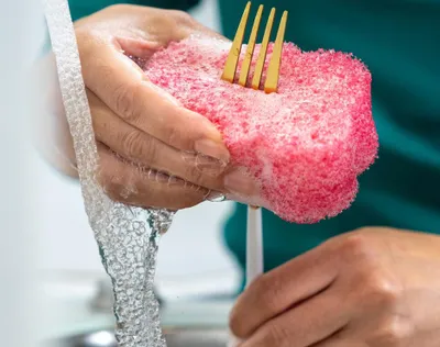 Produktbild von Scotch-Brite Reinigungsschwamm Flex Scrub rosa