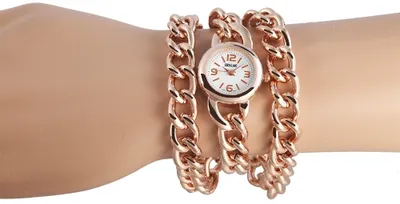 Produktbild von Excellanc Damenuhr mit Metallkettenarmband
