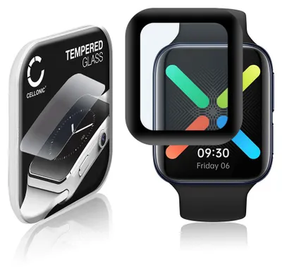 Image de Protection d'écran en verre compatible avec Oppo Watch - 41mm (3D Full Cover, résistance 9H, 0,33mm, Full Glue) - protège écran montre connectée sport gps fitness