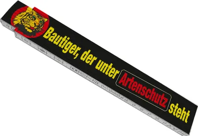 Produktbild von Bautiger, der unter Artenschutz steht Meterstab aus Holz in schwarz für