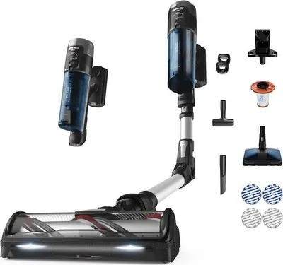Produktbild von Tefal TY9AC, 2-in-1-Stabstaubsauger, Beutellos, Schwarz, Blau, Trocken&Nass, Filterung, 90 dB